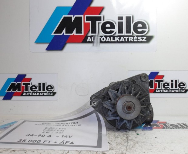 [GY�RI BONTOTT] BMW - GENER�TOR -  34-90 A - 5-�S ; 7-ES / E34 ; E32